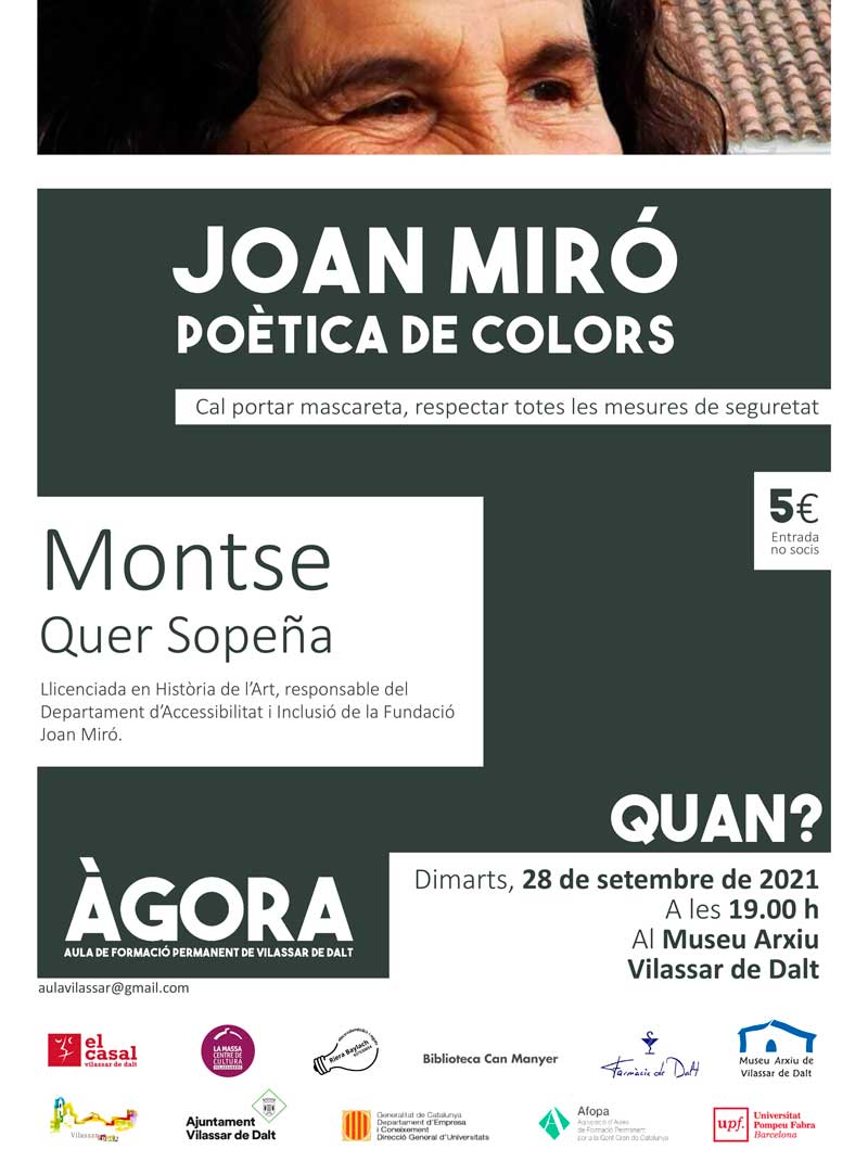 Àgora Vilassar: Joan Miró. Poètica de colors