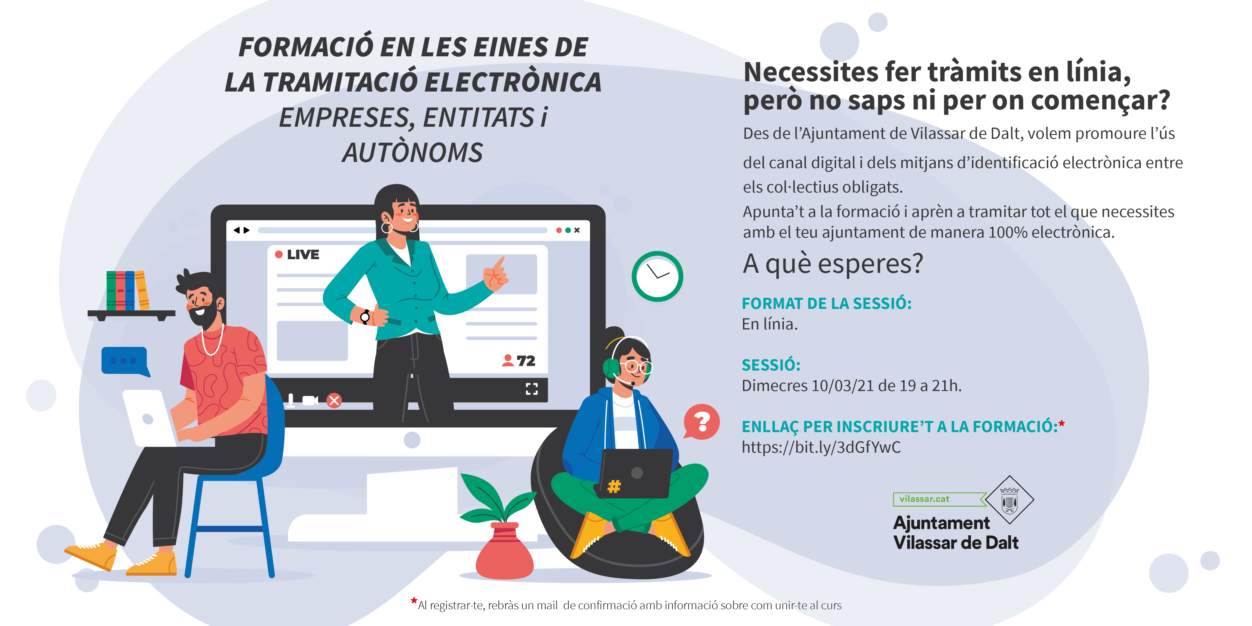 Formació en les eines de tramitació electrònica per a empreses, autònoms i entitats