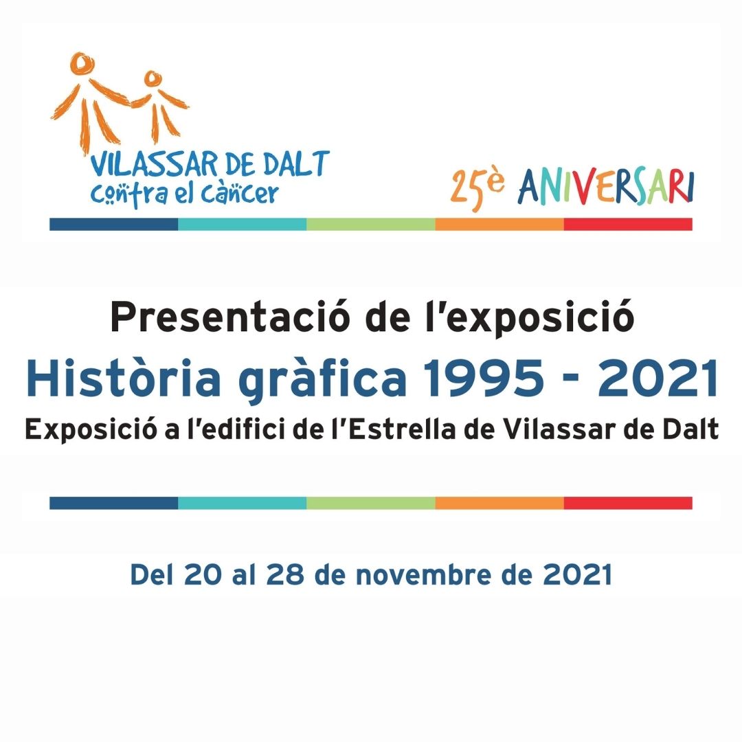 Exposició 'Història gràfica 1995 - 2021' de Vilassar contra el càncer