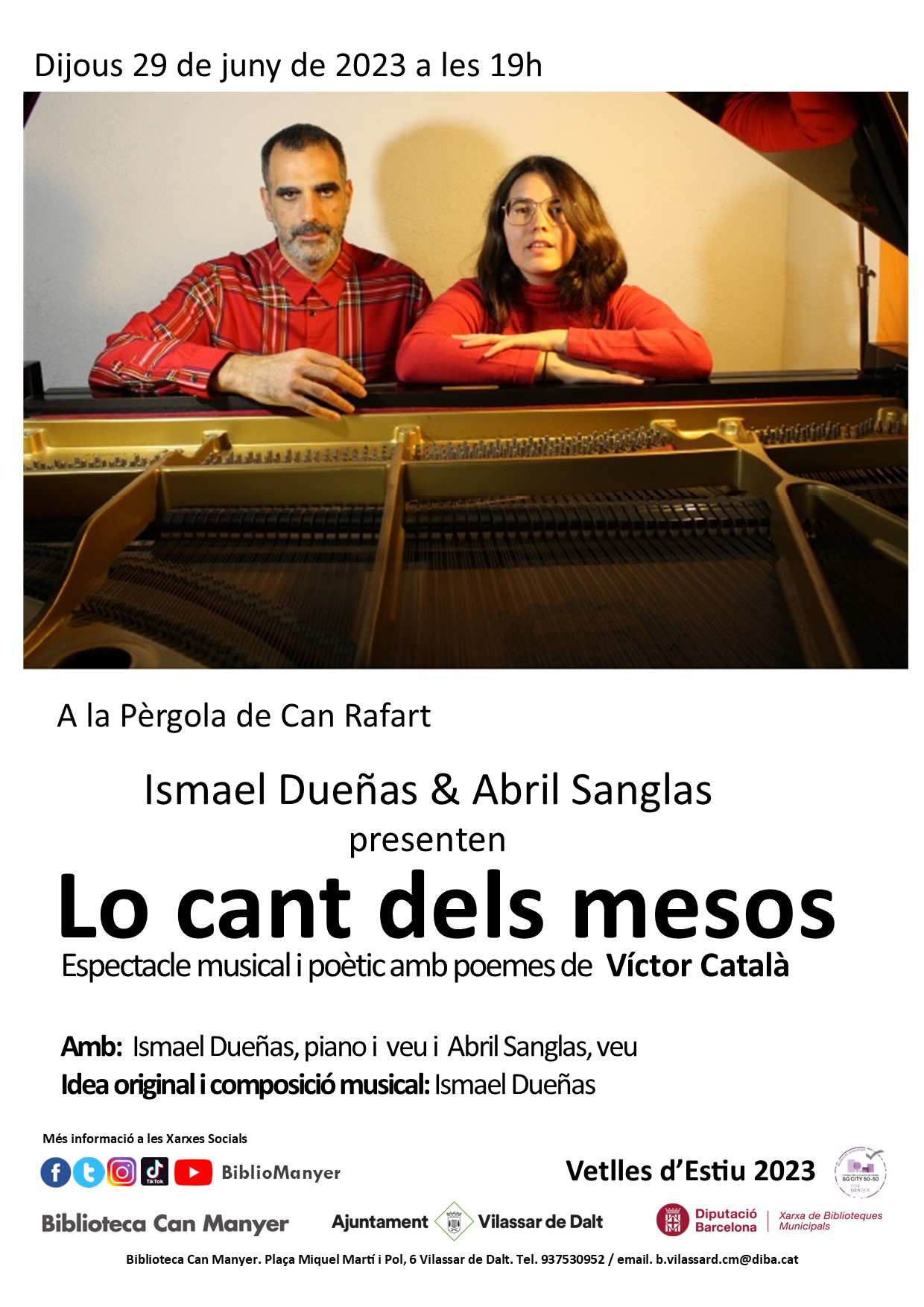 Concert literari 'El cant dels mesos', poemes musicats de Víctor Català