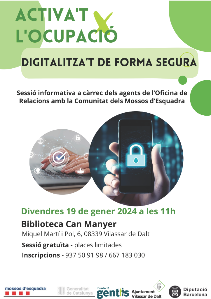 Taller 'Digitalitza't de forma segura'