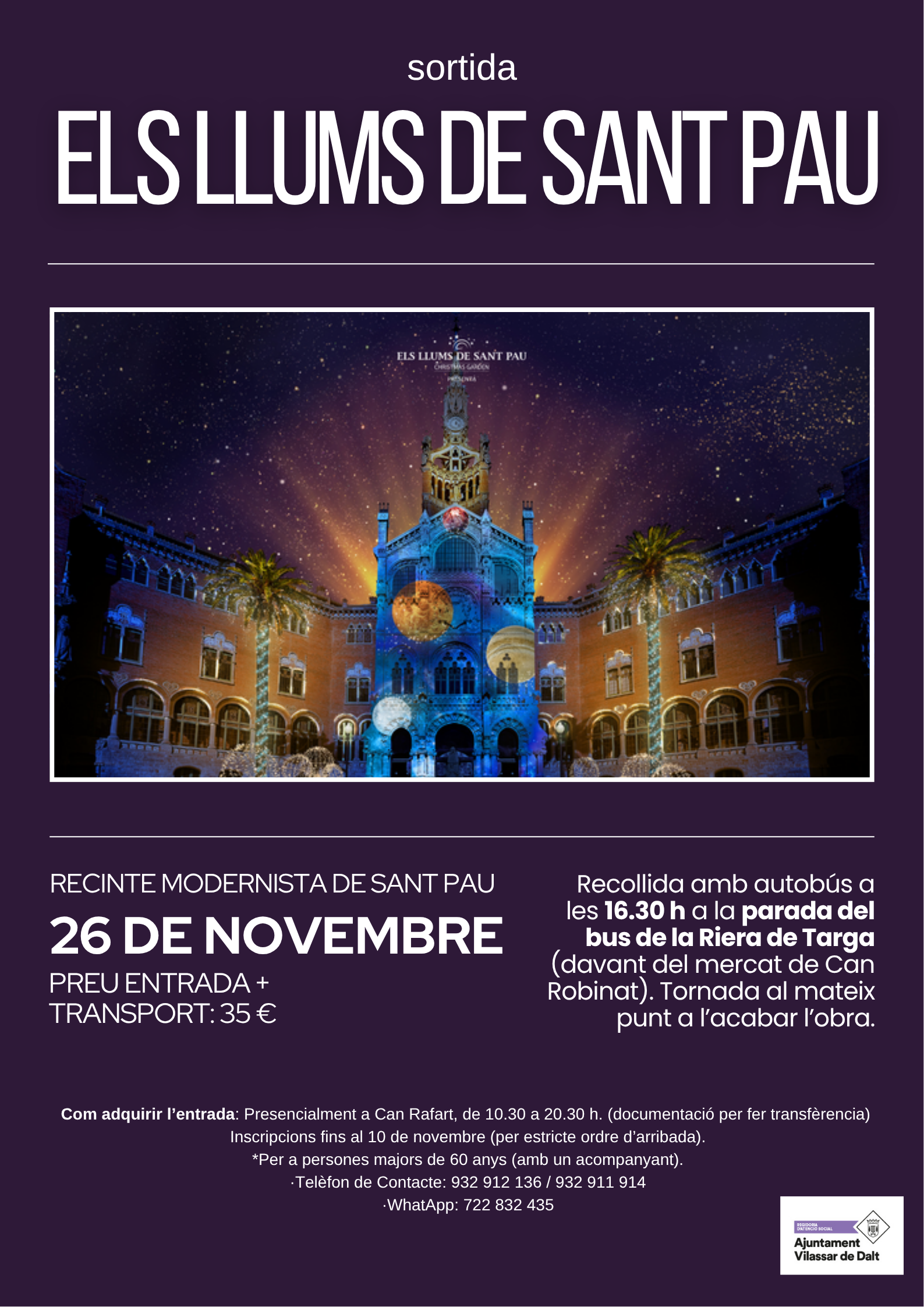 Sortida a 'Els llums de Sant Pau'