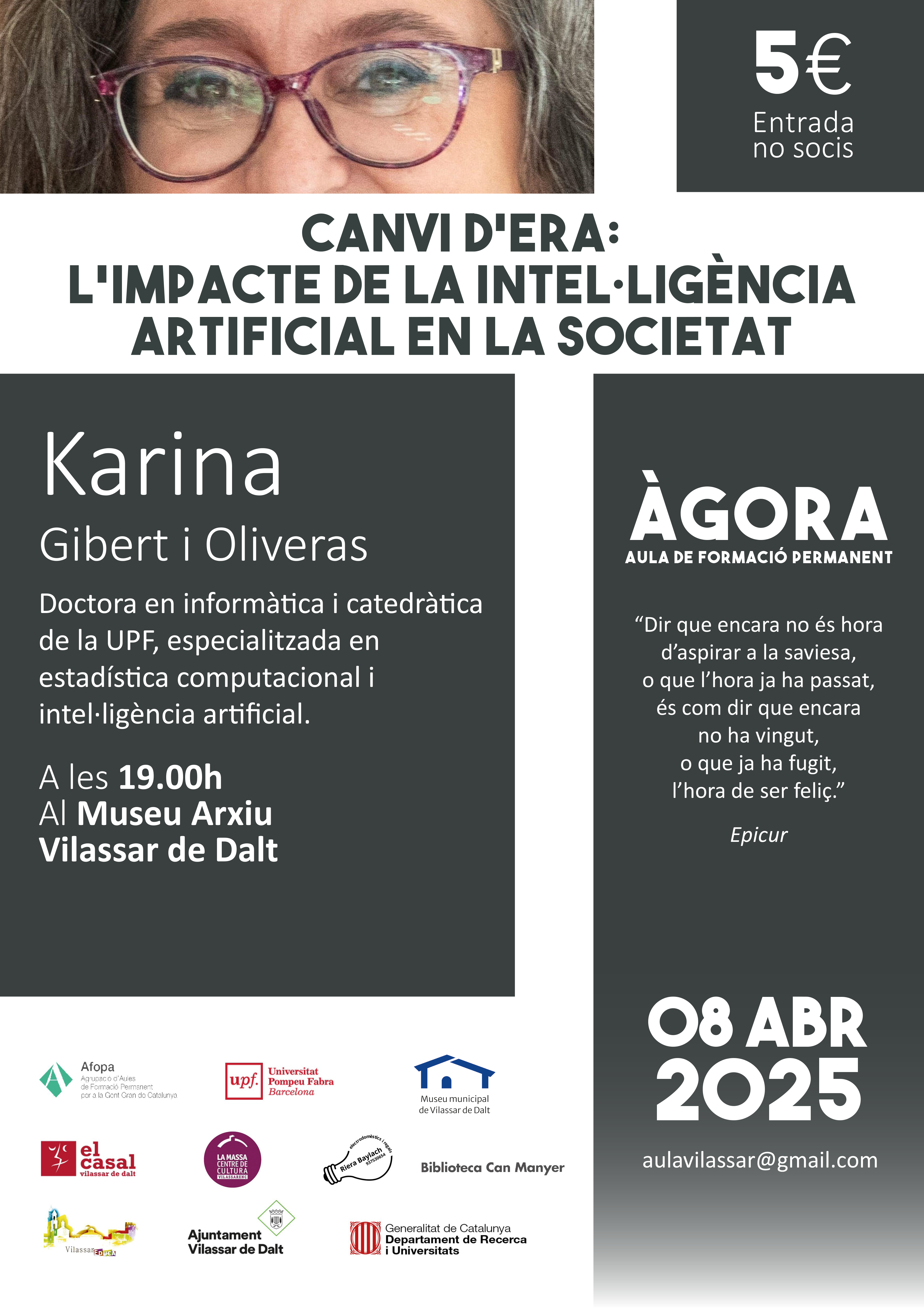 Àgora Vilassar. 'Canvi d'era: l'impacte de la intel·ligència artificial en la societat'