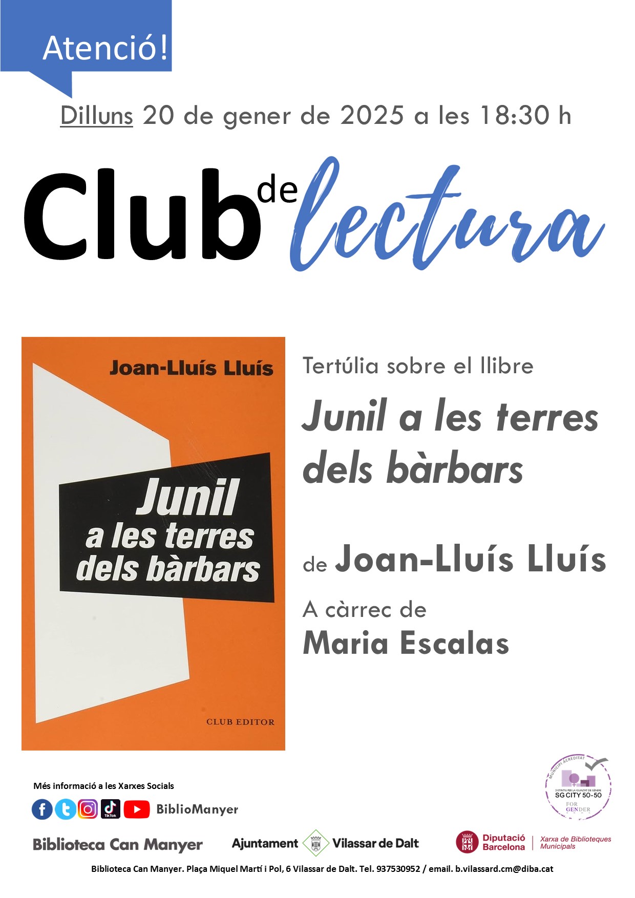 Club de lectura: 'Junil a les terres dels bàrbars'