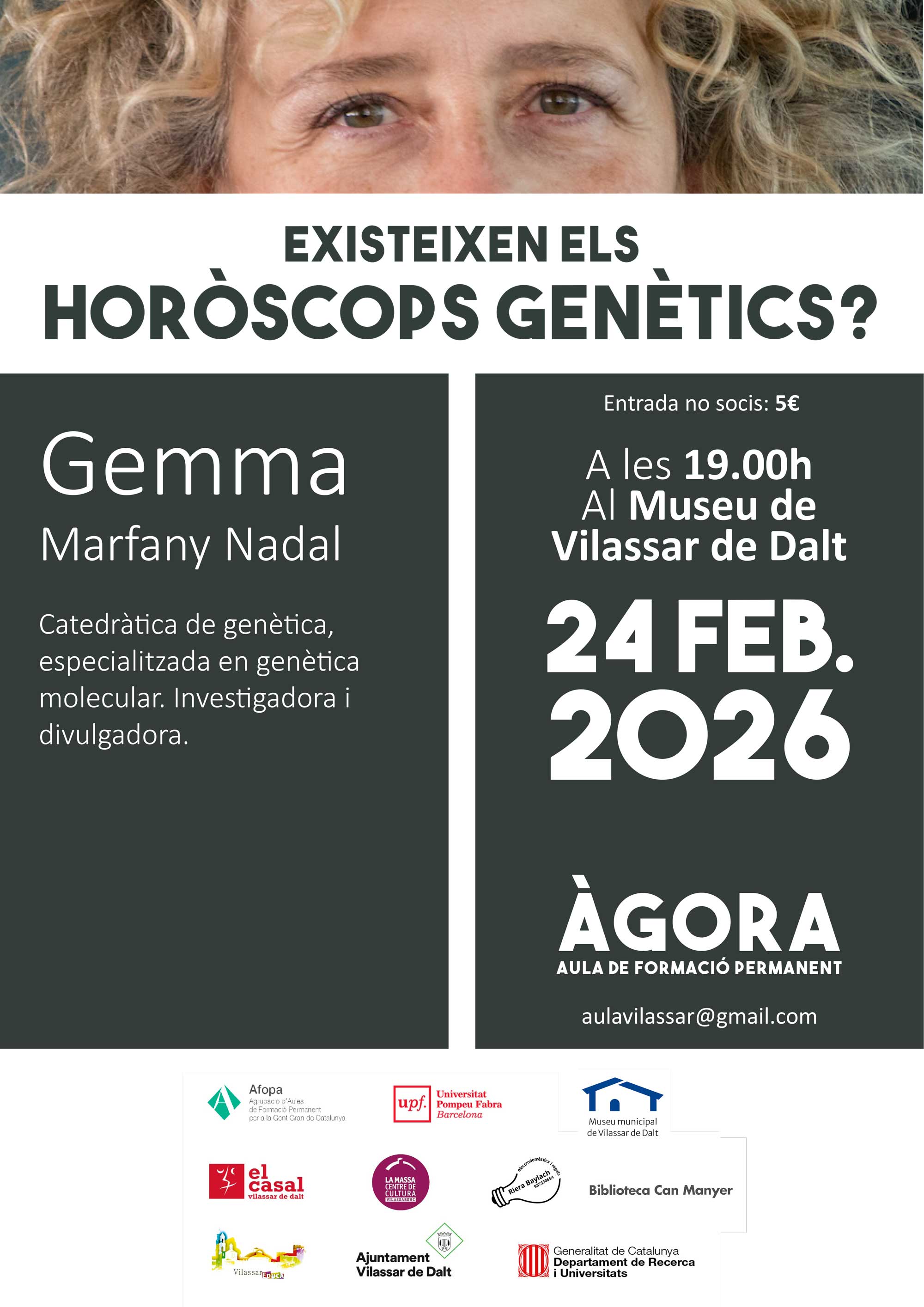 &Agrave;gora Vilassar. 'Existeixen els hor&ograve;scops gen&egrave;tics?'