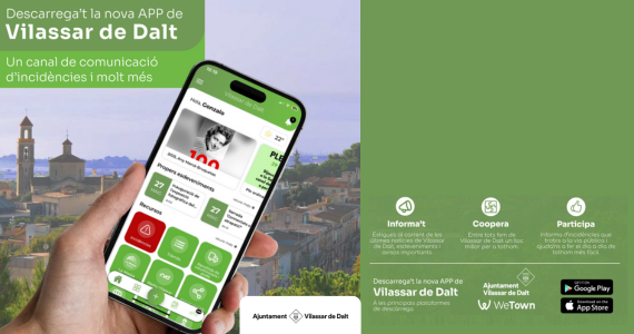 Descarrega't la nova app de Vilassar de Dalt