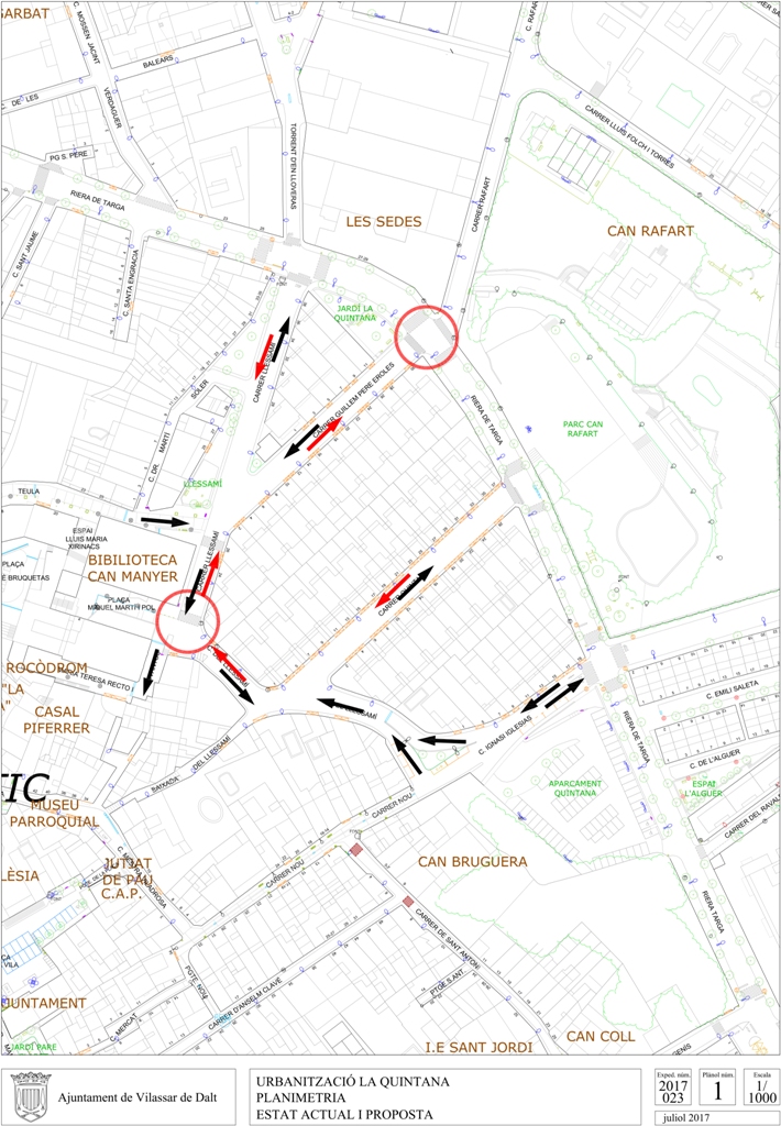 Plànol ordenació mobilitat Quintana