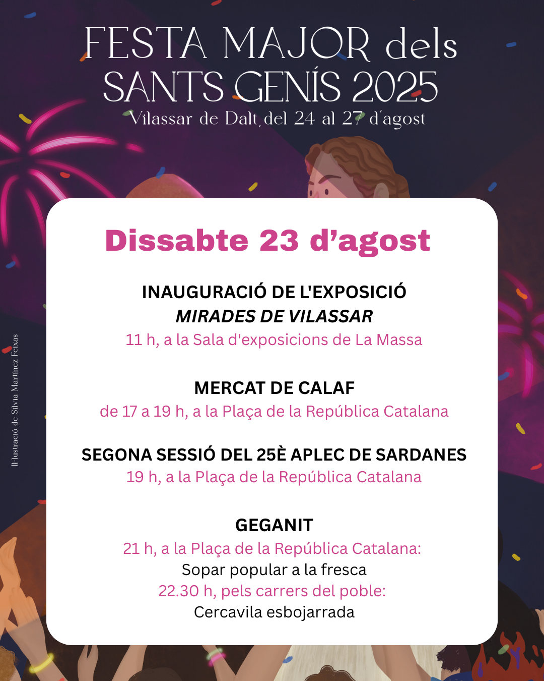 Sants Genís 25. Dissabte 23 d'agost 